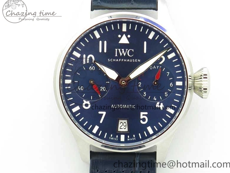 MIROTIME 0507 Supportive Big Pilot IW501008 “Boutique London” SS ZF Best Edition Blue Dial on Blue Leather Strap A 7106